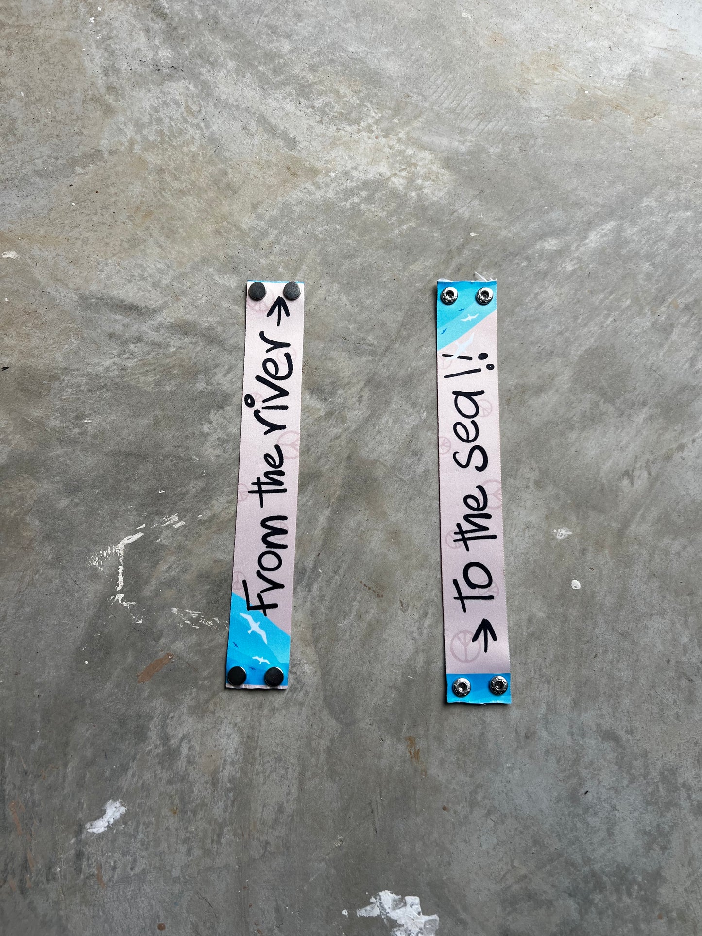 From the River / To the Sea Statement Strap Pair