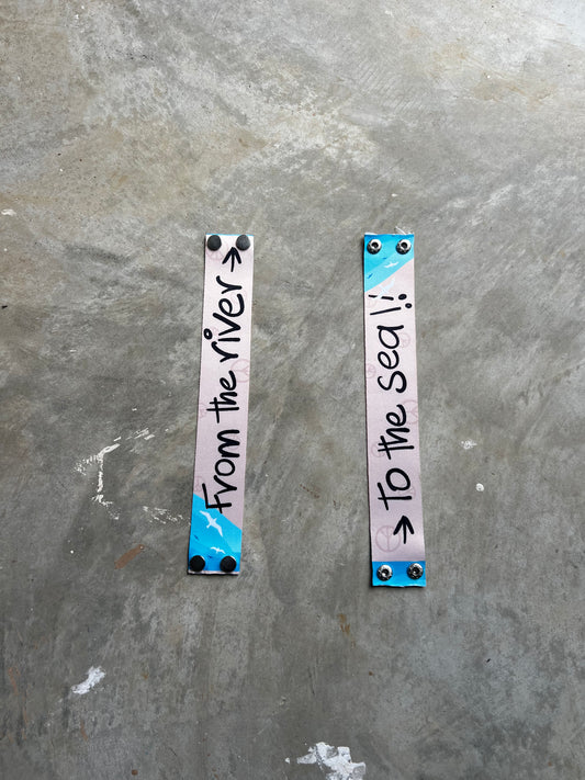 From the River / To the Sea Statement Strap Pair