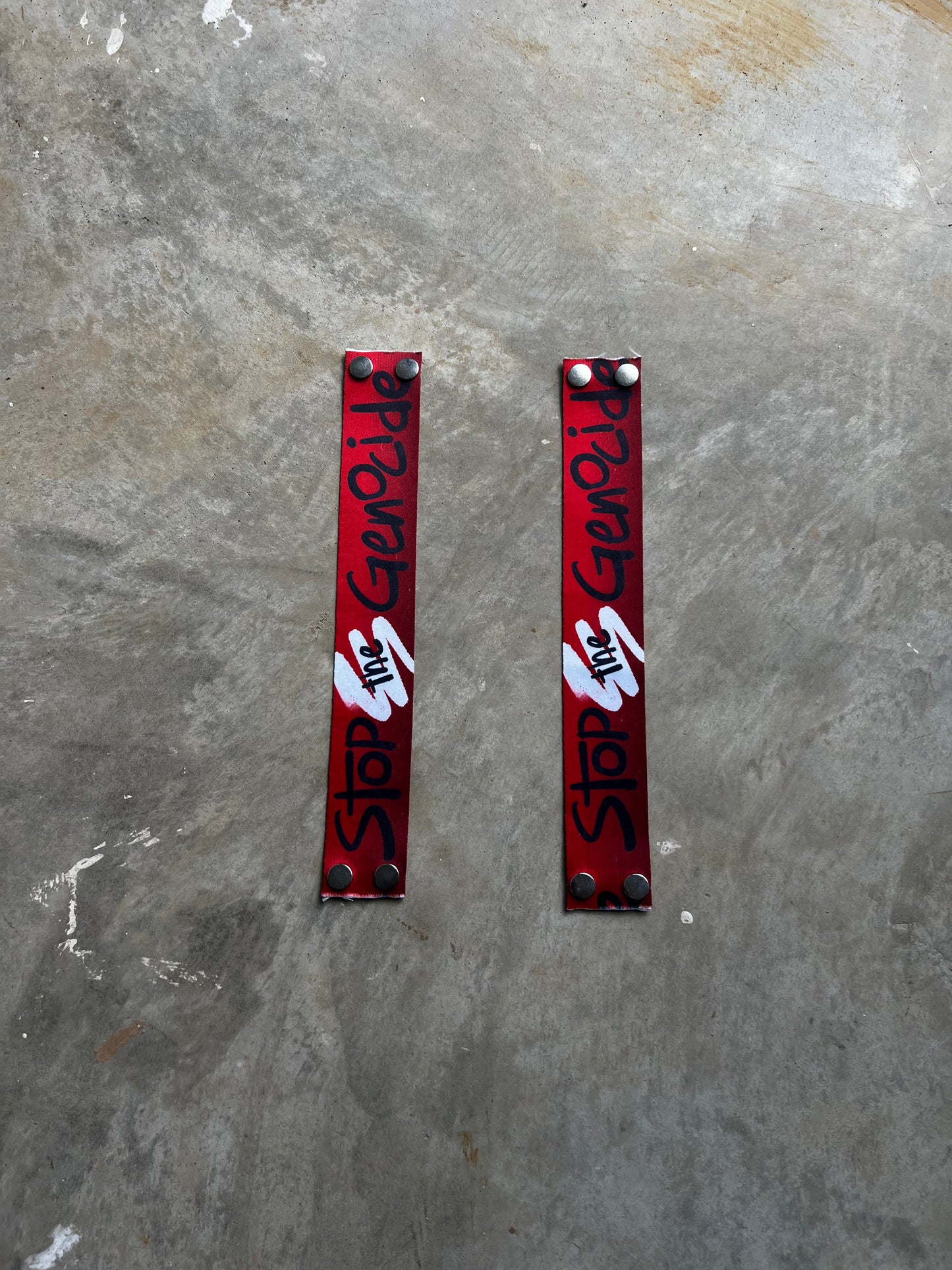 Stop the Genocide Statement Strap Pair